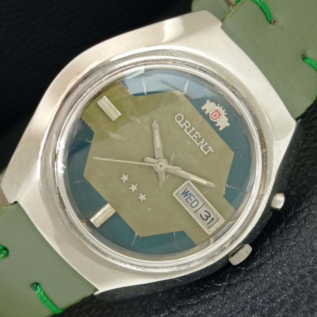 ORIENT АВТОМАТИЧЕСКИЕ 46941 ЯПОНИЯ МУЖСКИЕ ВИНТАЖНЫЕ ОРИГИНАЛЬНЫЙ ЦИФЕРБЛАТ ЧАСЫ a704907-1