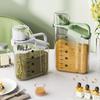 Plastic Kitchen Canister with Airtight Lid Large Food Storage Container Clear Jar Cap with Scales for Flour Coffee Beans