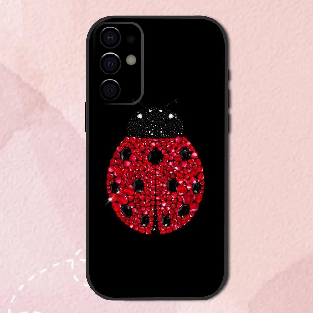 Insect Beautiful Ladybugs Phone Case For Samsung S24,S21,S22,S23,S30,Ultra,S20,Plus,Fe,Lite,Note,10,9,5G Black Soft Cover