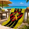 Sport Club Football Crest Printed Microfiber Beach Towel, Soft And Absorbent, Quick-Dry, Ideal for Summer Travel, Beach Essential, Swimming Pool