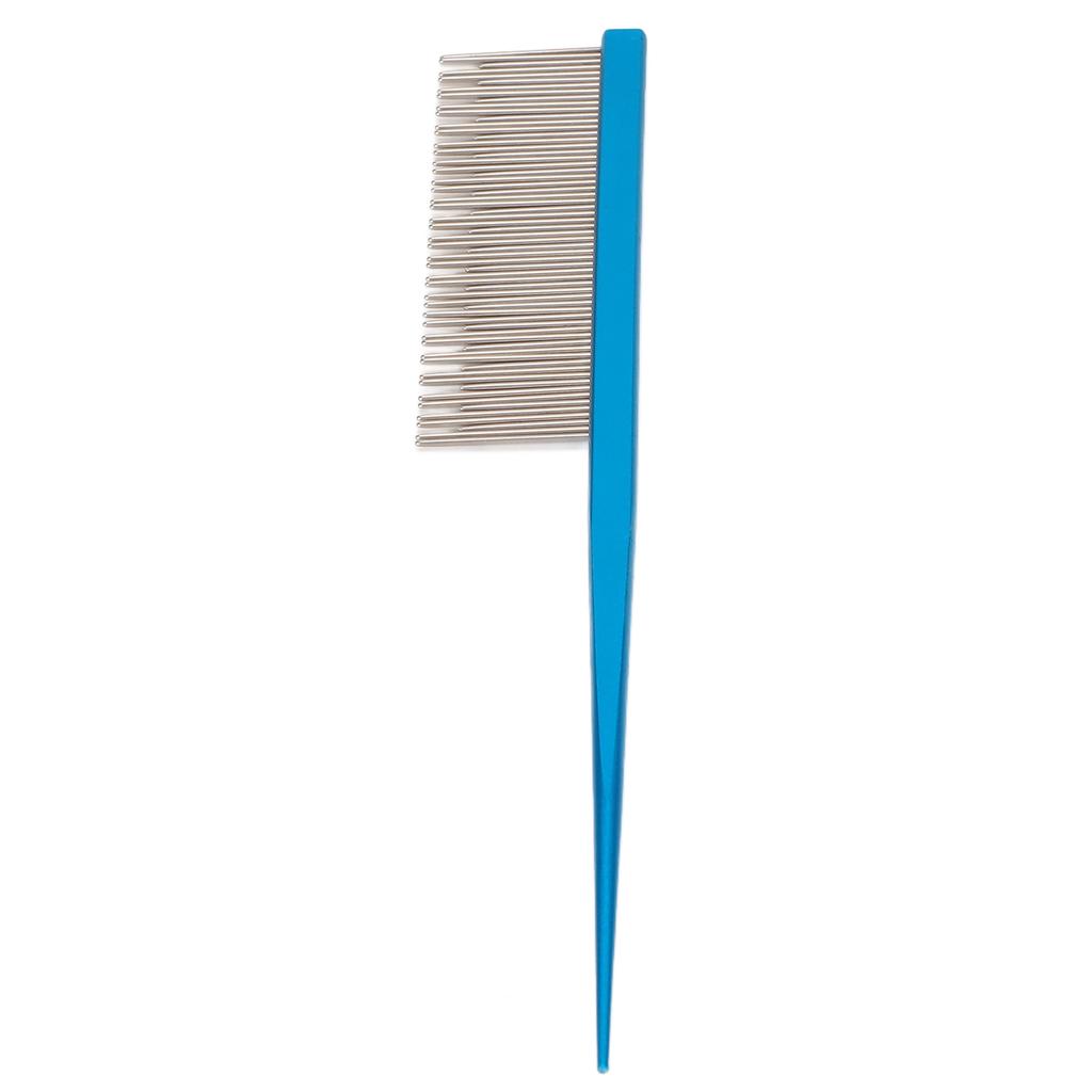 Dog Comb Pet Hair Comb with Long and Short Stainless Steel Teeth for Removing Tangles and KnotsBlue