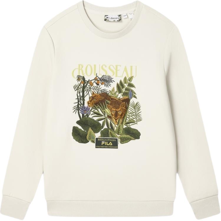 

New FILA x LUSUO Sweatshirt Men Lactose Color F11M448212F-BG XL