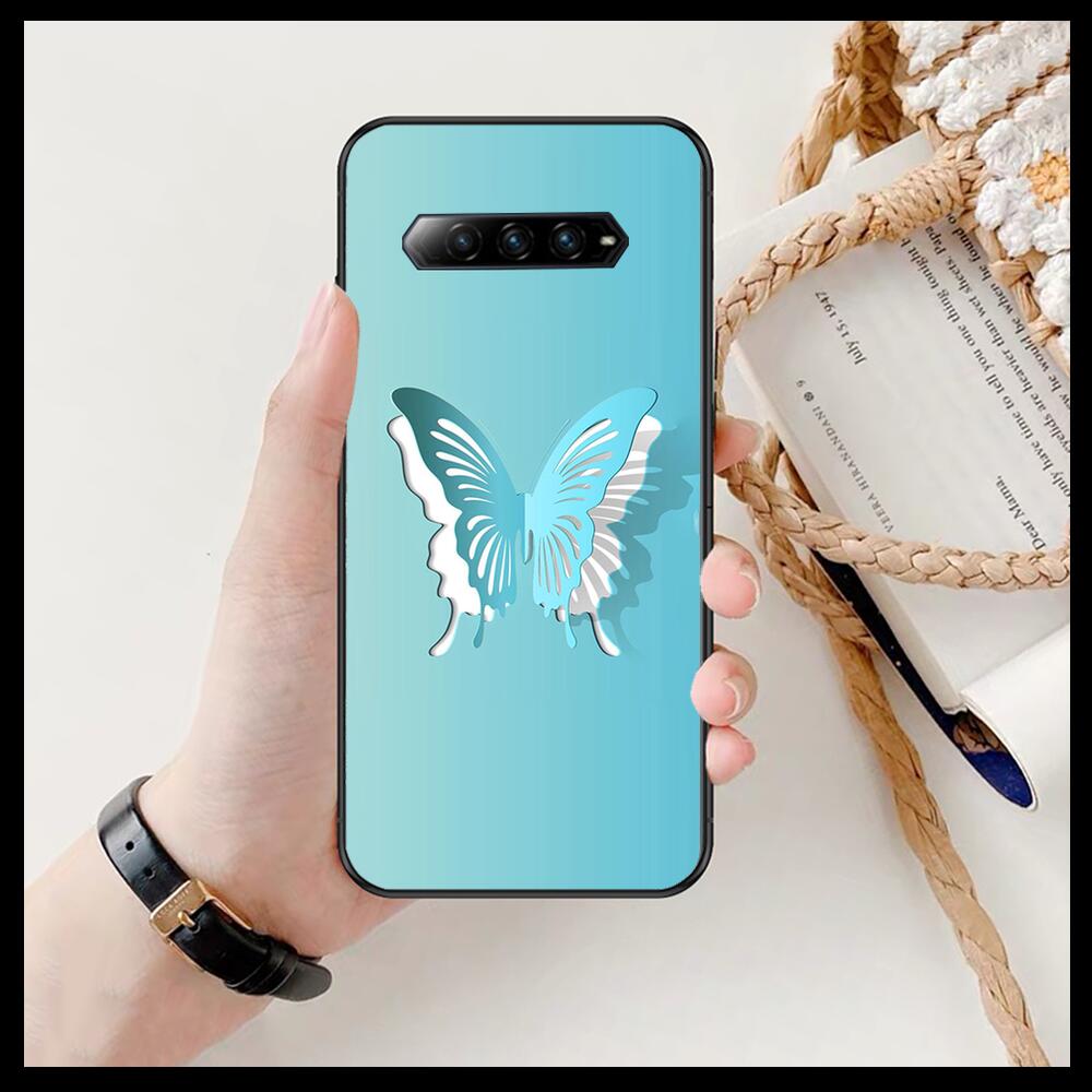 Beautiful Butterfly Pattern Phone Case For Xiaomi Redmi Black Shark 4 Pro 2 3 3s Cases Helo Black Cover Silicone Back Prett Mini