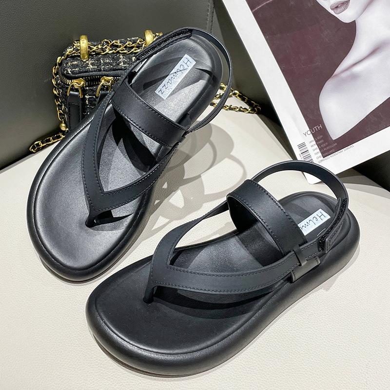 Sandalet kadın modelleri yaz dış giyim düz topuk yumuşak taban yaz dış giyim düz renk