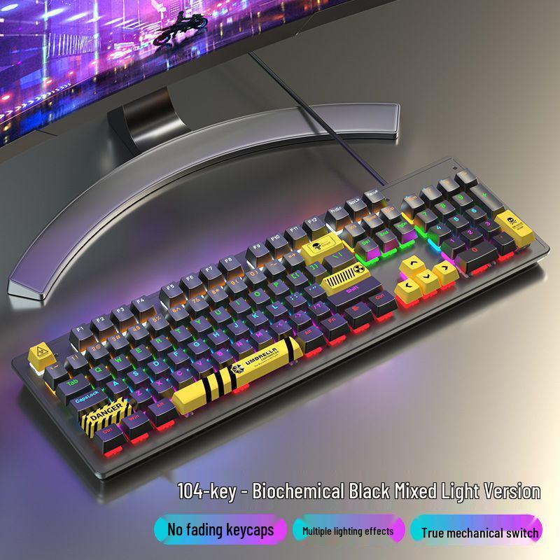 87/104 Key Mechanical Keyboard with Blue, Black, Red, Brown Switches for Gaming and Typing - Wired Universal for Desktop/Laptop