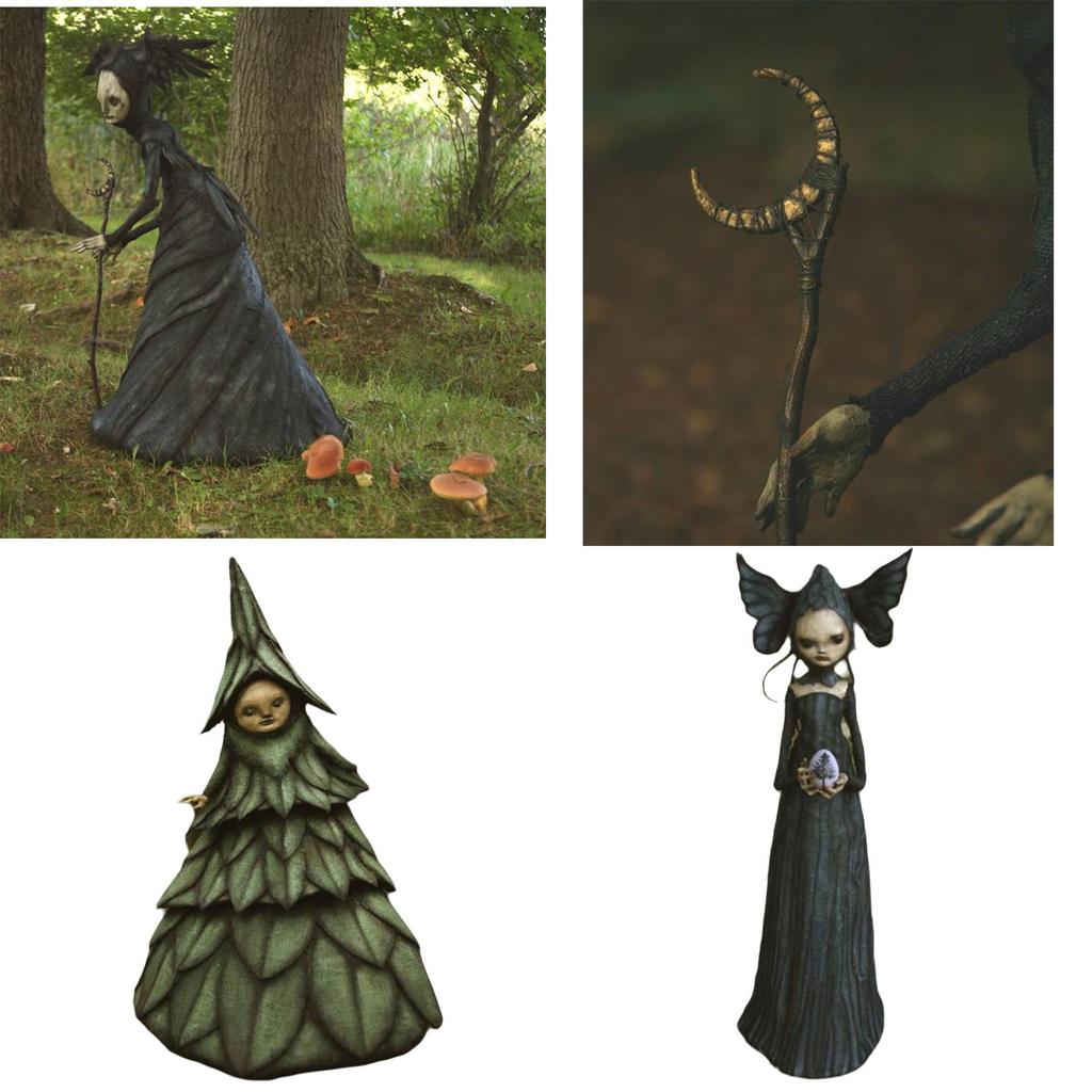 Stylish Modern Witch Garden Decor Figurine Crafted From Premium Resin Materials