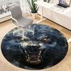 1PC Wolfpack Alpha Office Round Area Rug, Mat Suitable For Office, Under Office Chairs Bedroom Living Room Home Decor, Room Deco