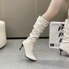 Pointed Toe White High Heel Western Long Boots Women's Boots Hot Sale Of The Season New Spring Summer Slimming Knight Spring Aut
