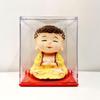 Zonne-aangedreven Zwaaiende Maneki-neko Ornament, 2-Inch, Trekt Rijkdom aan voor Bureau of Kassabalie Decoratie