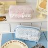 Cotton Girls Sweetheart Lace Storage Bag For Daily Use