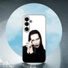 M-Marilyn M-Manson For Samsung Galaxy S23 S24 S25 Ultra S22 Plus S21 Black Soft Case Waterproof Soft Case