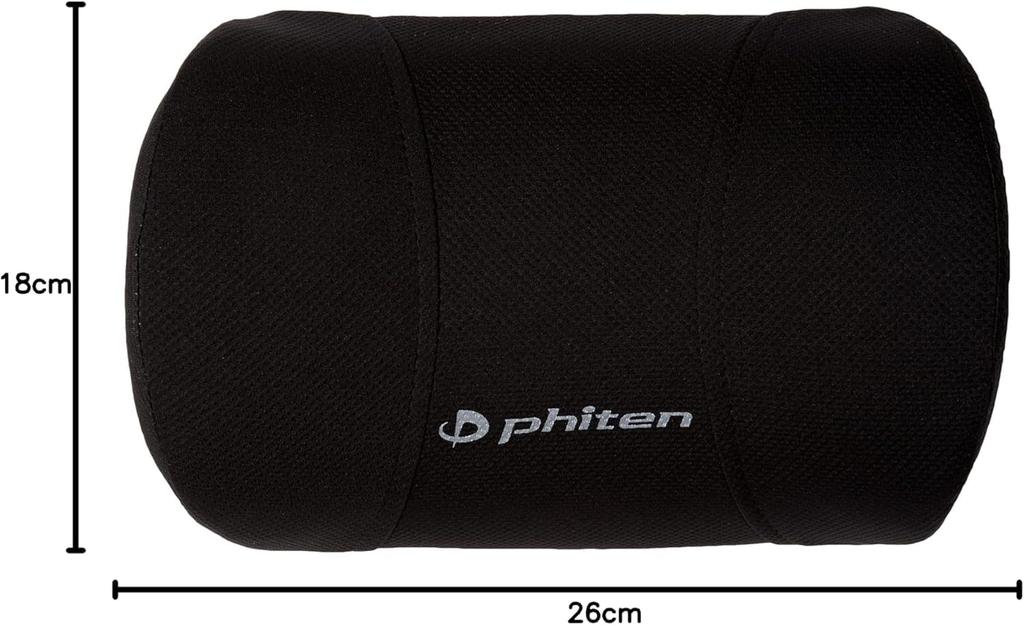 Bonform Phiten Aqua Titanium Cushion Neck Pillow 26 x 18 cm Black Low Rebound Anti-Fatigue 5815-15BK