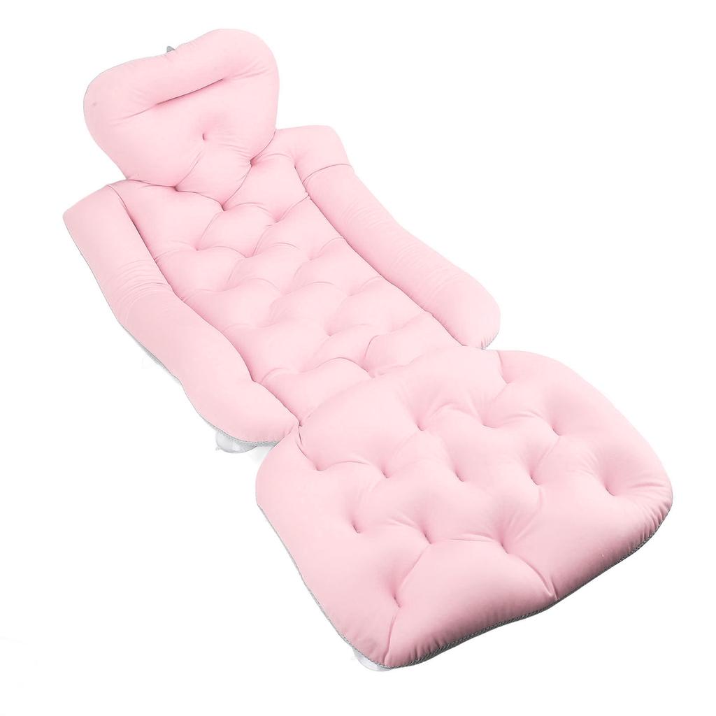 Full Body Bath Pillow Lengthened Type Adult Bath Mat for Hd Neck Support with Suction Cups