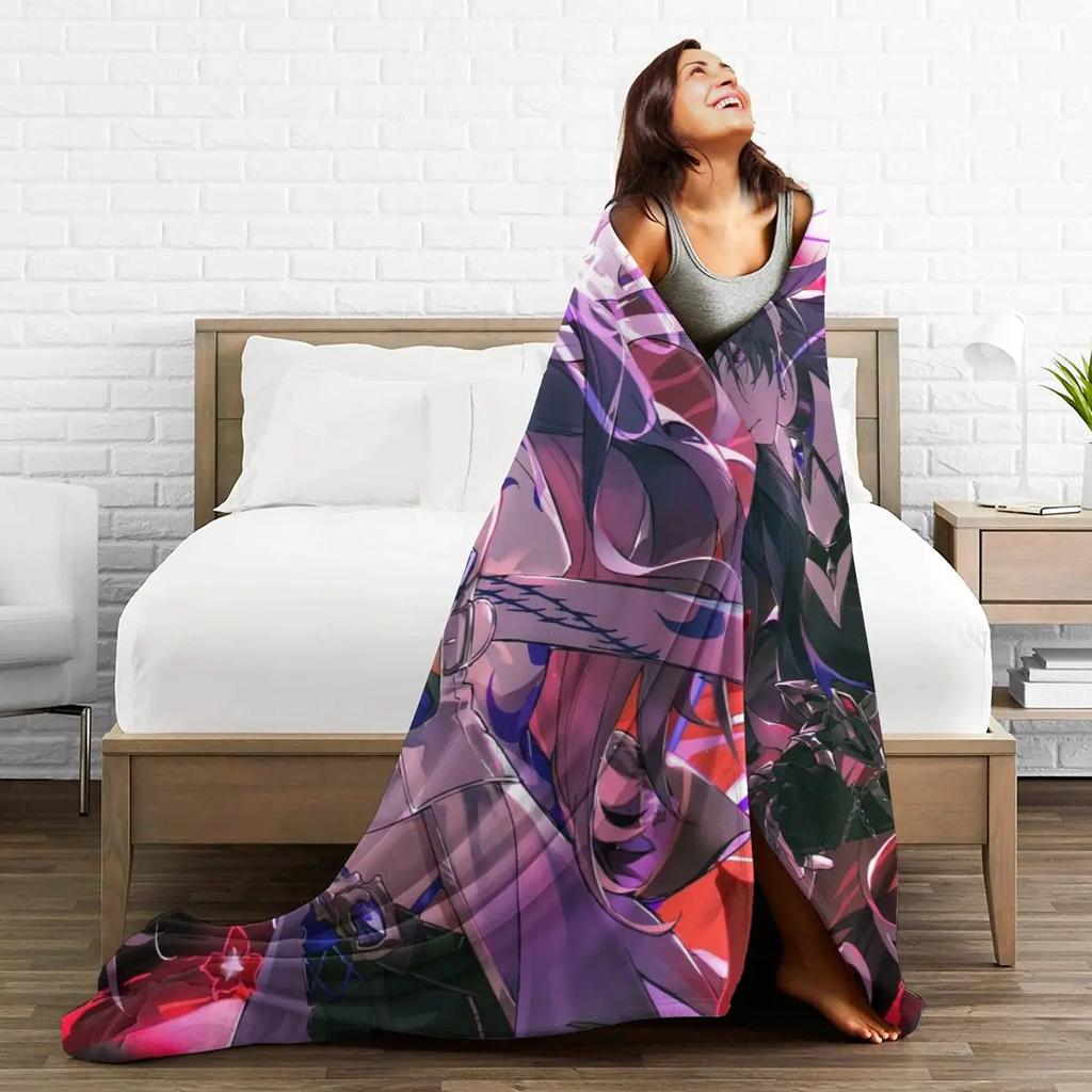 Anime Honkai Star Rail Acheron All Season Fleece Blanket Throw Ultra Soft Flannel Blanket Digital Printed Premium Fluffy Fleece