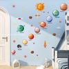 Solar System Wall Stickers Removable Planets for Kids Room Nursery Educational Space Themed Decor