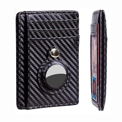 Rfid Karbon Fiber Airtag Kredi Kartı Tutucu Cüzdan