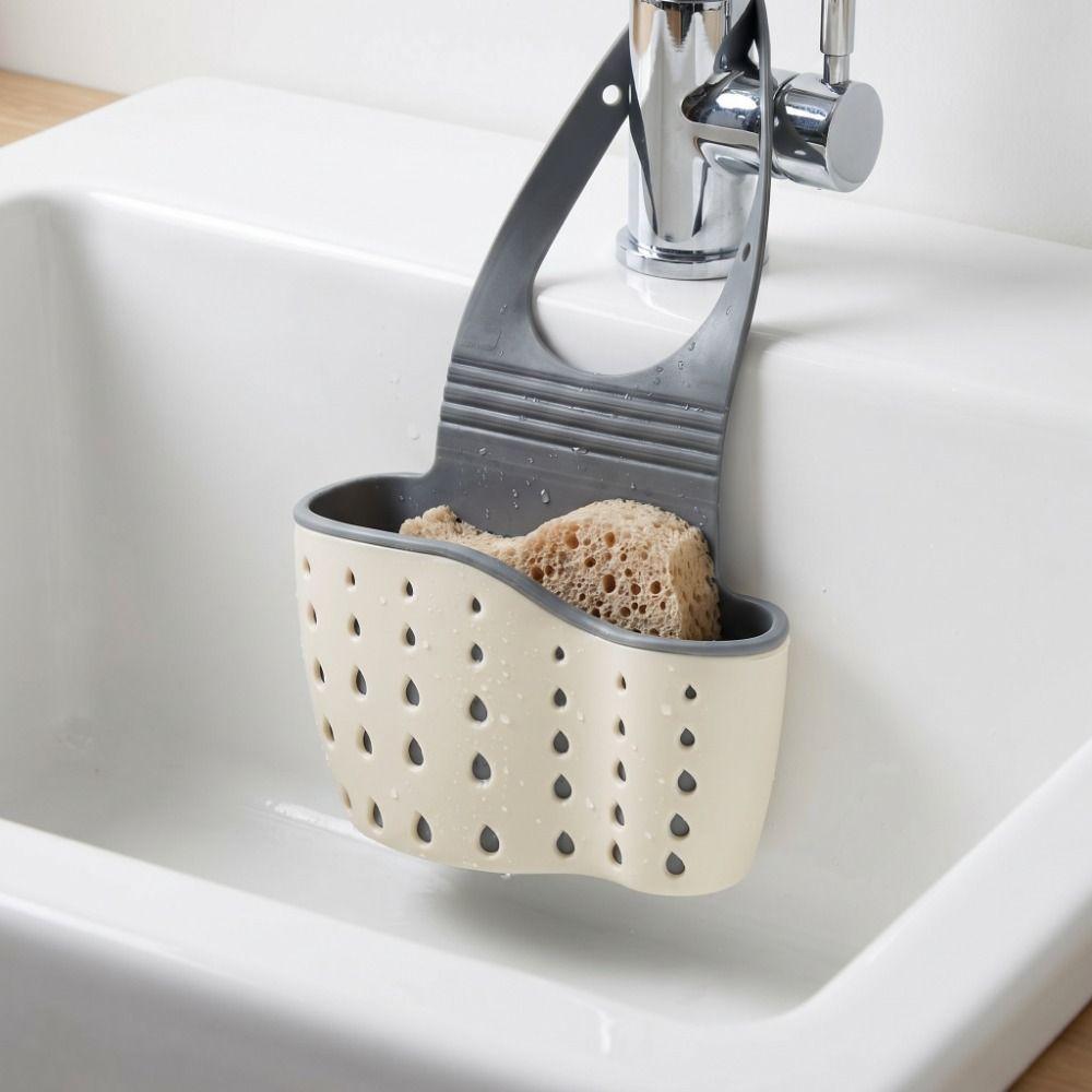 Silicone Hanging Drain Basket Soap Sponge Shelf Kitchen Holder Sink Draining Basket Kitchen