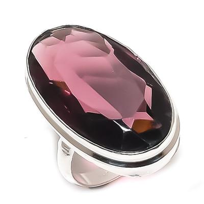 Anello in Argento Sterling 925 con Pietra di Ametista Misura 6