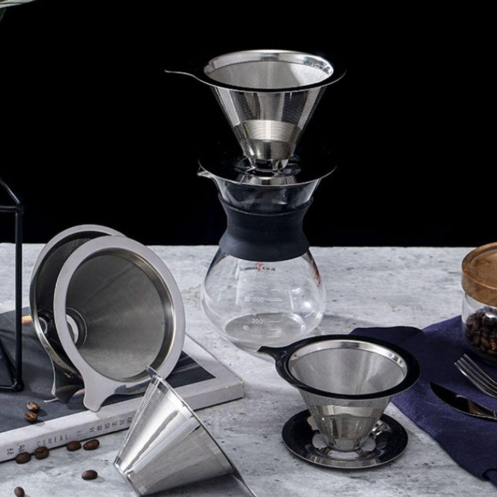 800 Mesh Filter Stainless Steel Coffee Dripper Hand Dripping Coffee Maker  Pour Over Coffee