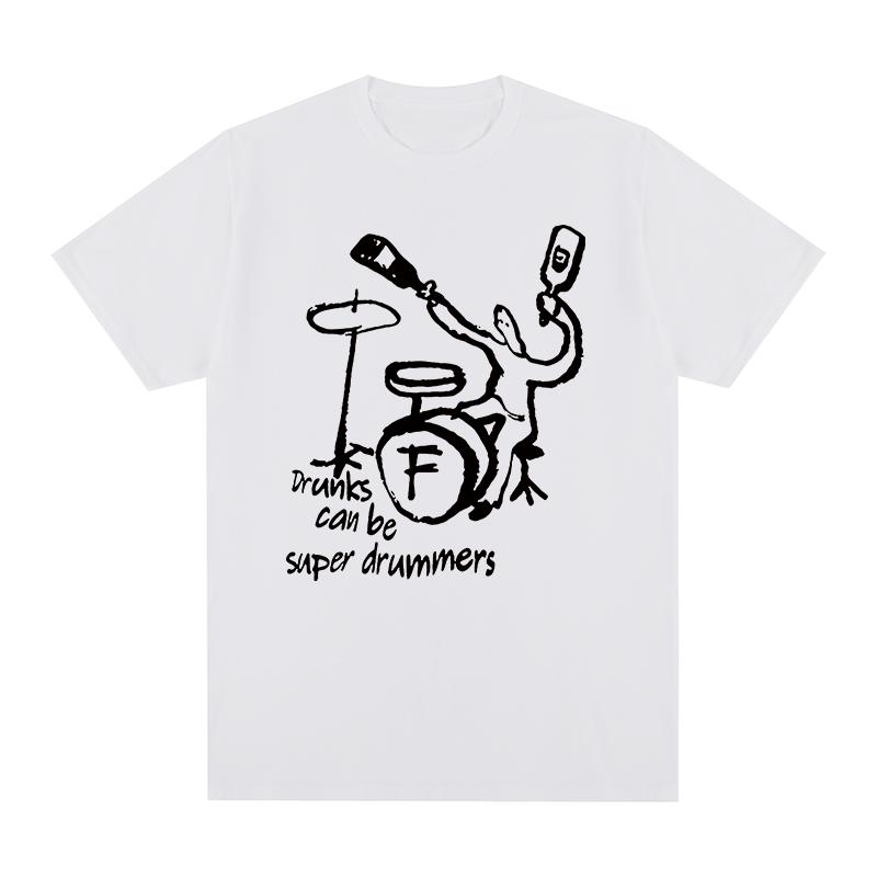 

drunks can be super drummers Vintage tshirt Rock Band HIP HOP Music Fashion Cotton Men T shirt New TEE TSHIRT Womens tops S