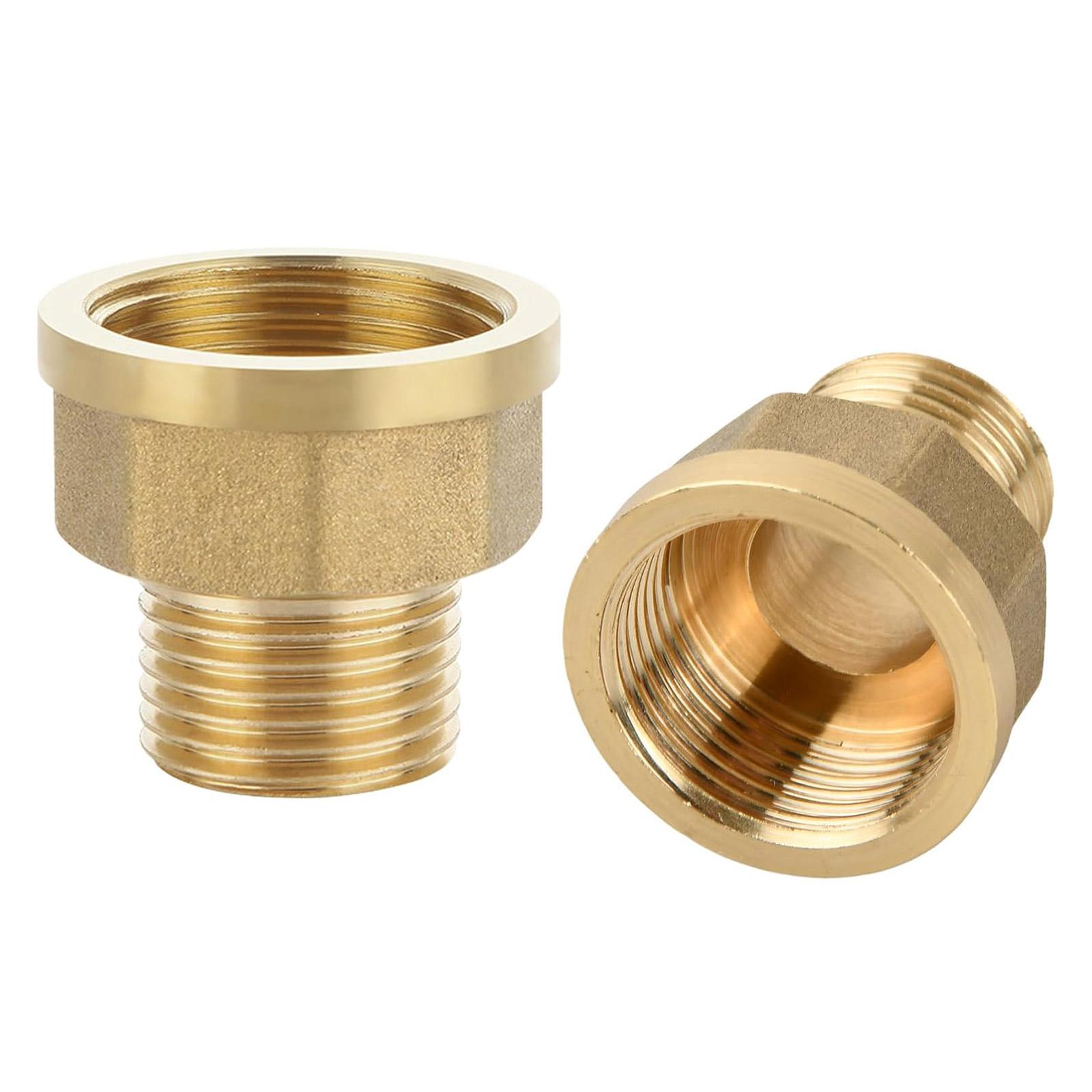 

2pcs Corrosion Resistant Brass Reducer 1/2 x 3/4 Connector Quick Fixing for Hydraulic & Heating Installations 1