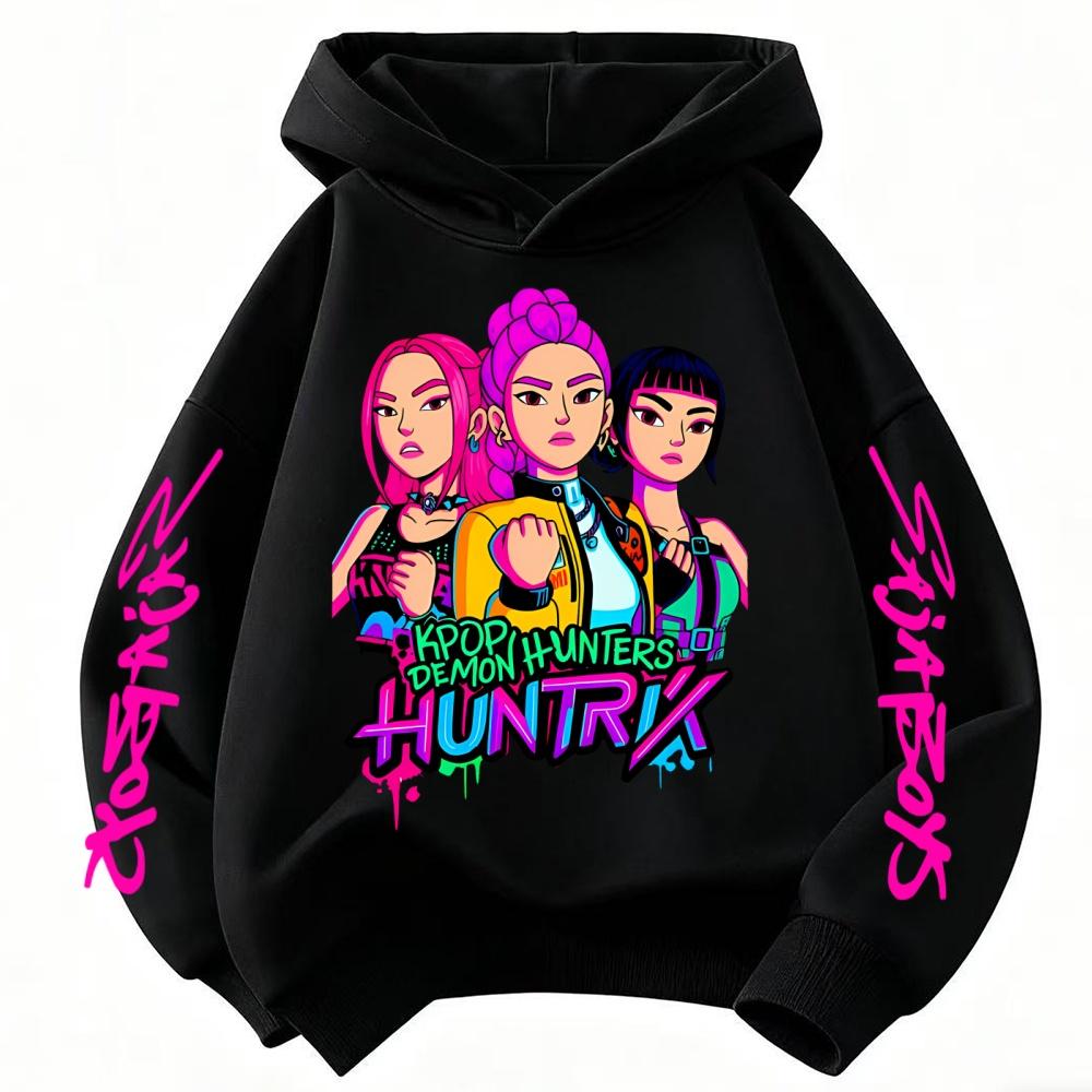 The Perfect Gift! Amazing K-POP Demon Hunters Kids Hoodie. Soft Cozy  Featured with Cool Cartoons for Boys and Girls.