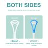 1Pcs Silicone Tongue Scraper With Ergonomic Handle Double-Sided Fresher Breath Tongue Cleaning Brush Oral Hygiene Tool
