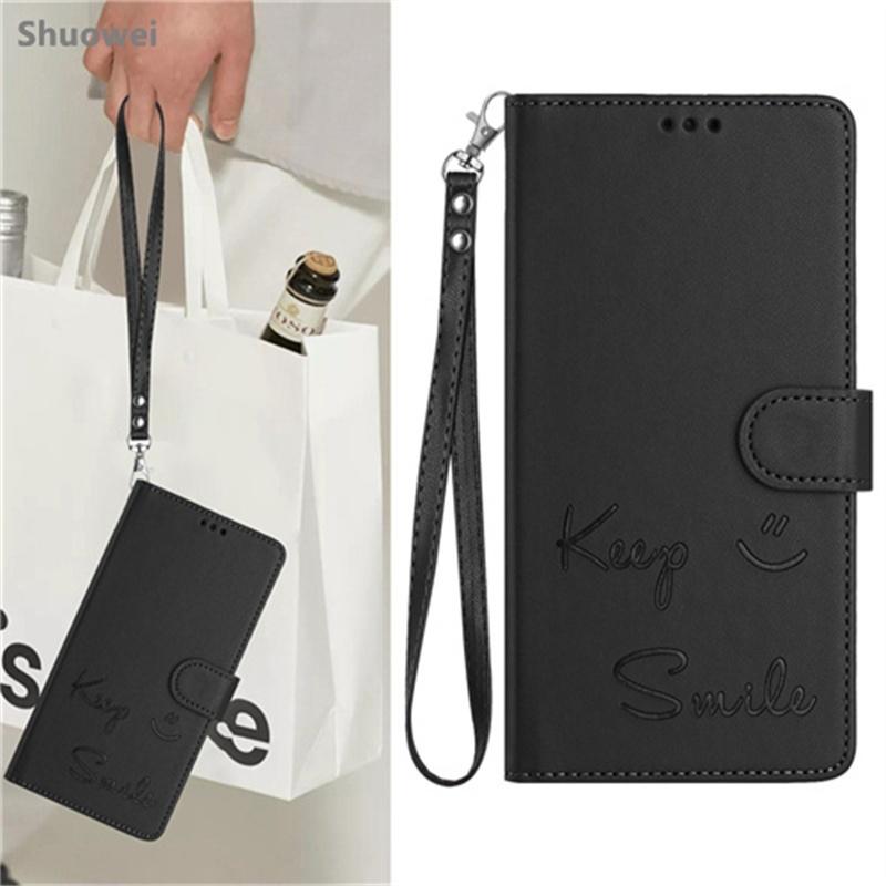 For Realme 11X 12X 11 12 13 Lite Pro Plus + 4G 5G Case Flip Leather Wallet Cover Card Slot Stand Wrist Strap