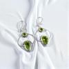 Peridot Gemstone 925 Sterling Silver Jewelry Handcrafted Earrings 2.2" For Women EE-80-3