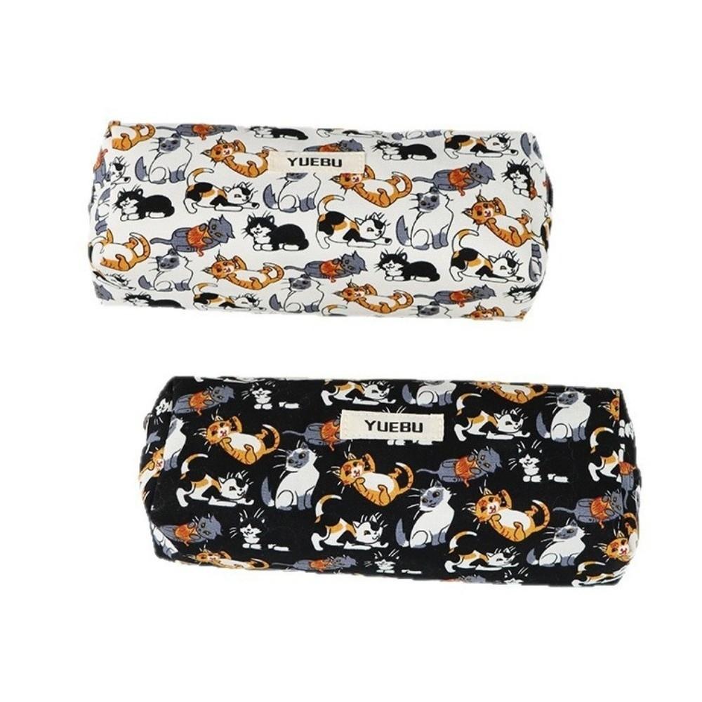 Large Capacity Stationery Box with Zipper Kitten Pencil Pouch Pencil Case  Back-To-School Supplies