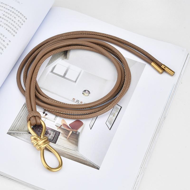 Korean Style Braided Waist Rope Women's Suit Dress Waist Dress High-end Accessories European and American Knotted Belt Girls