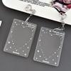 Acrylic Photocard Holder Heart Star Pattern With Keychain Photo Card Protector 3-inch Kpop Idol Card Kpop Idol Card Holder
