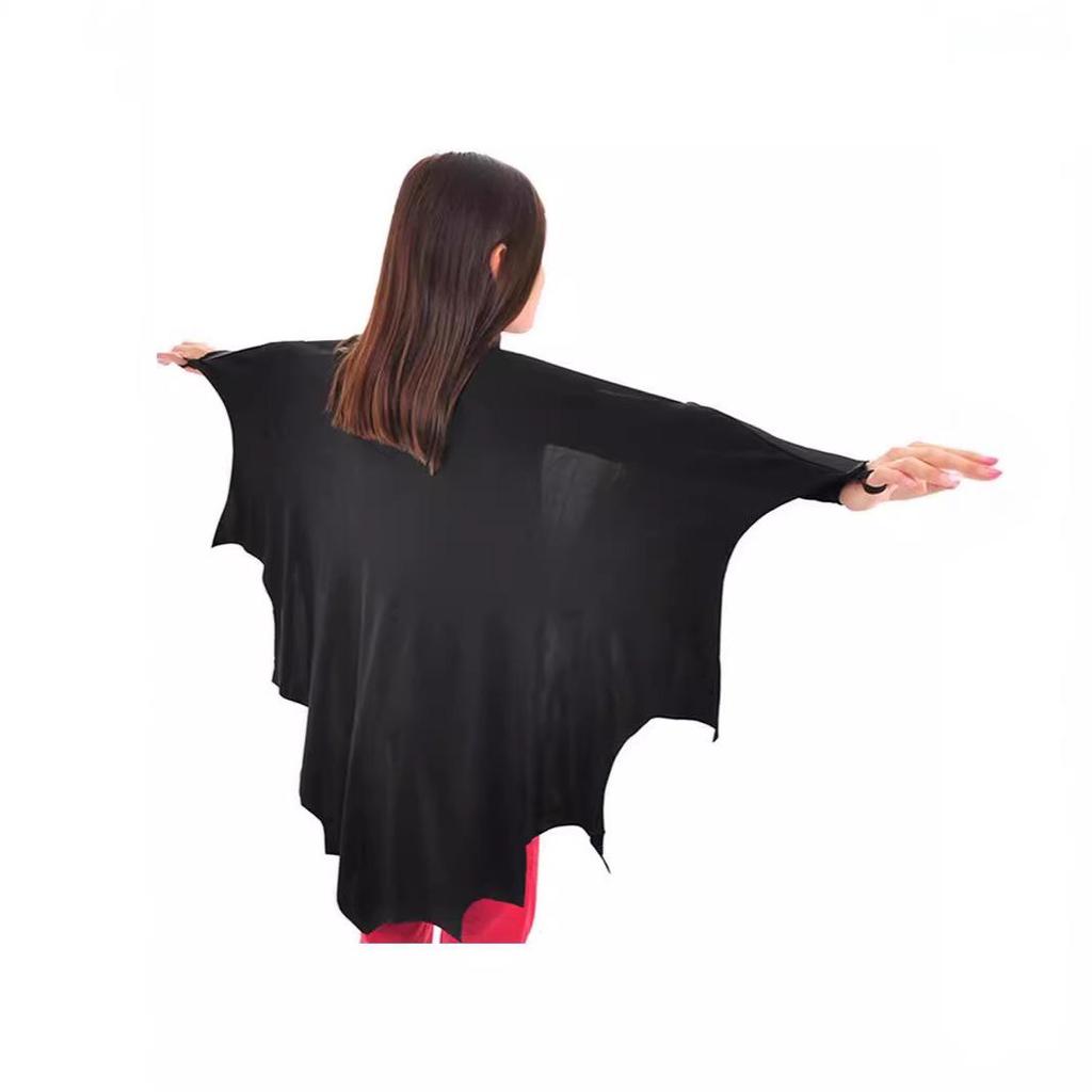 Bat-Shaped Halloween Cloak & Eye Mask Set for Kids – Cat Woman Style