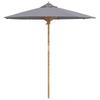Garden Sun Umbrella Dark Grey Ø 217 X 230 Cm Bamboo