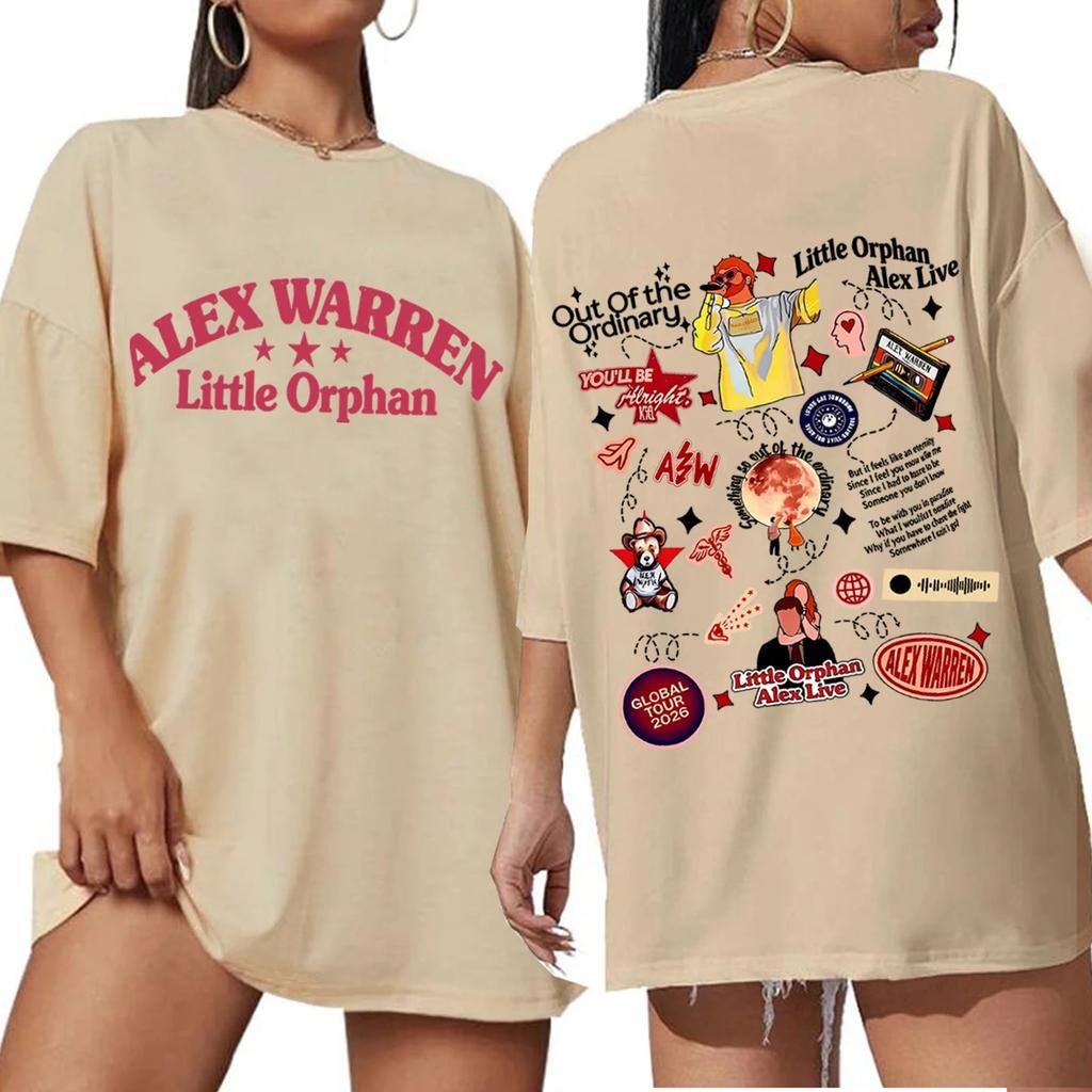 Summer Fashion Trendy Tee Unisex Women Vintage Top Alex Warren Tour 2026 Shirt Unisex Women Oversized Crewneck Short SleeveT-Shirt