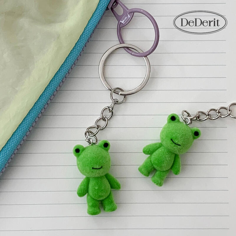 Cute Velvet Mini Frog Keychain Bag Keyring Velvet Mini Frog Keychain