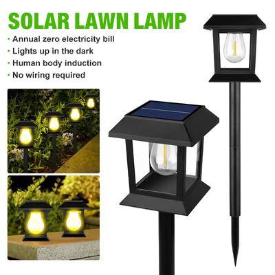 2/4/6PCS Solar Wolfram Glühlampe Outdoor wasserdicht Hof Landschaft Garten Villa Rasen Dekoration kleine Zimmer Boden Plug-in Licht