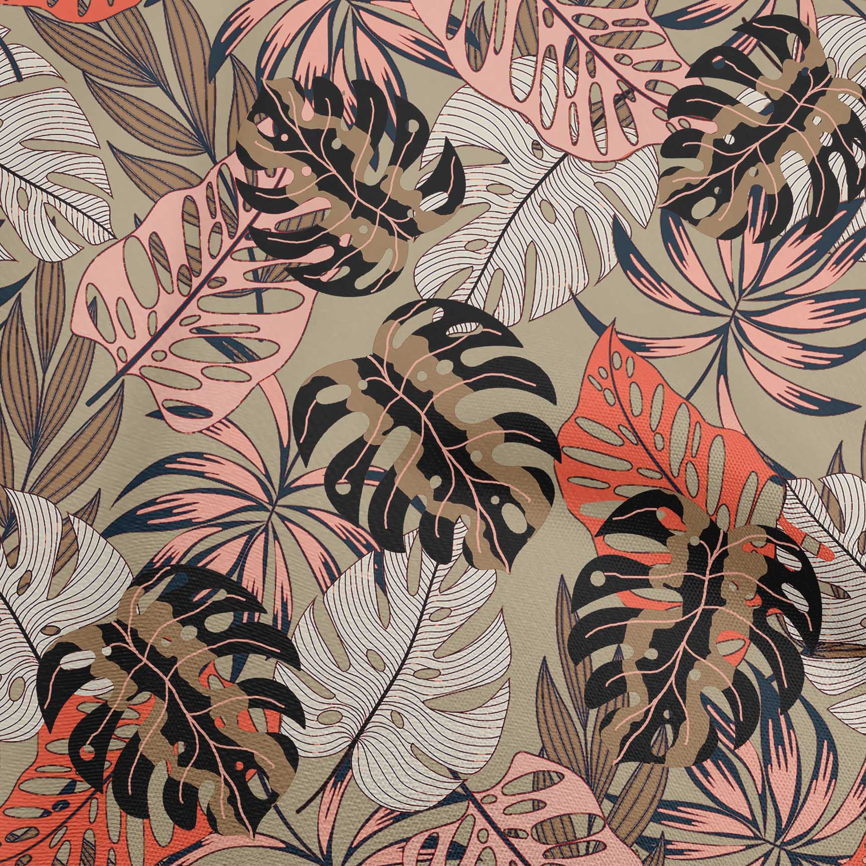 

oneOone Cotton Flex Maroon Fabric Tropical Leaf Craft Projects Decor Fabric Printed By The Yard 40 Inch 42 Inch Wide - Viscose Chiffon сірий колір