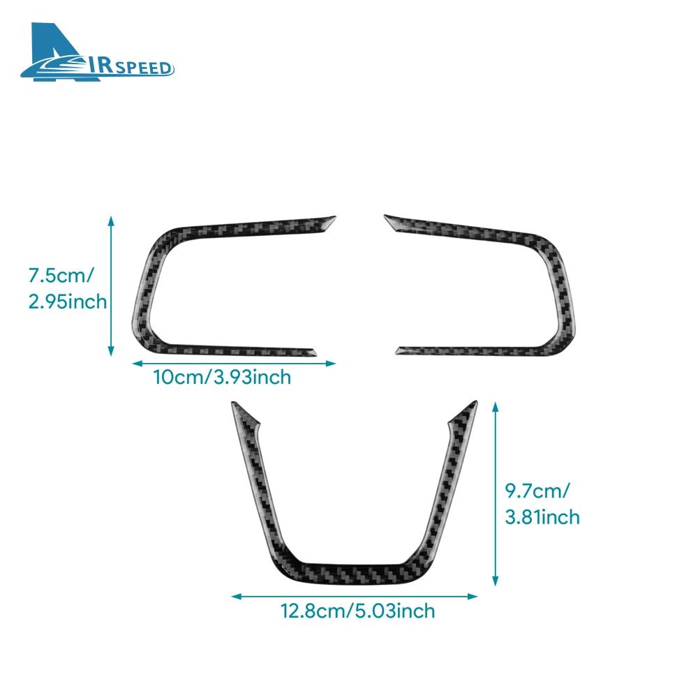 Real Soft Carbon Fiber Sticker For Ford Mustang GT 2024 2025 LHD RHD Car Steering Wheel Button Frame Interior Trim Accessories