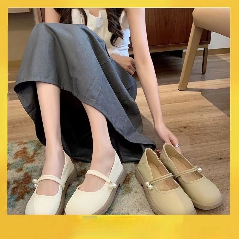 Xiaoxiangfeng Mary Jane Shoes 2025 New Flat-soled Soft-soled Grandma Shoes Super Soft Elastic Small Leather Shoes Loafers