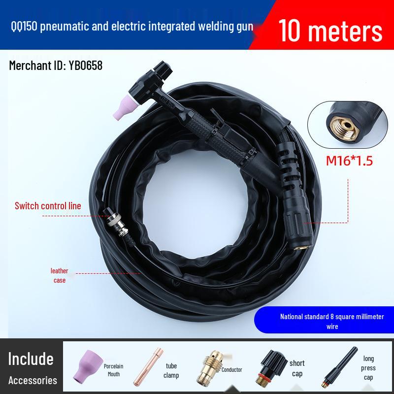 WP-18/26 Water-Cooled Argon Arc Welding Gun Set with Cable & Earth Handle