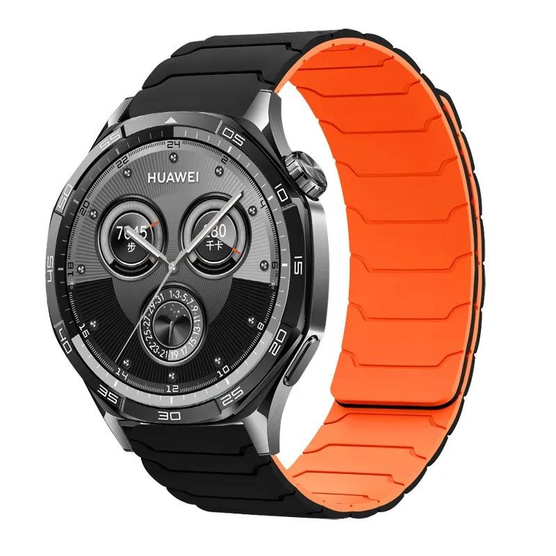 Magnetic Silicone Strap for 20mm 22mm Huawei Watch GT4/5/5/6 Pro GT6 46mm Sport Band for Amazfit Active 2/GTS/GTR/Bip 6/Balance2