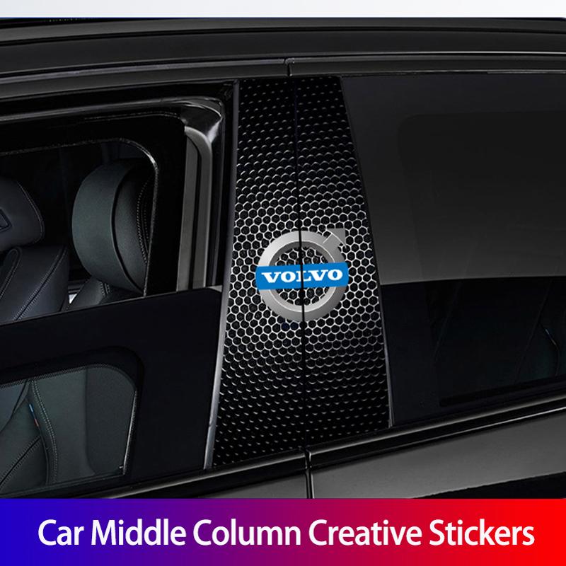 Car Stickers Car Middle Column Creative Stickers For Volvo V60 V40 XC90 S60 C30 V50 V70 S90 AWD Car Modification Decorative Film