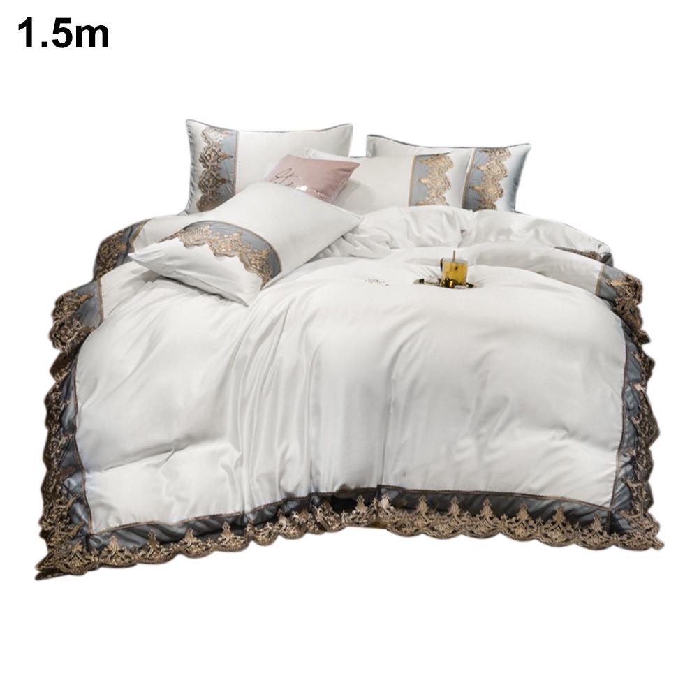 Buy 4piece Quilt Cover Set Ultra Soft Ice Silk Bed Sheet with Pillow