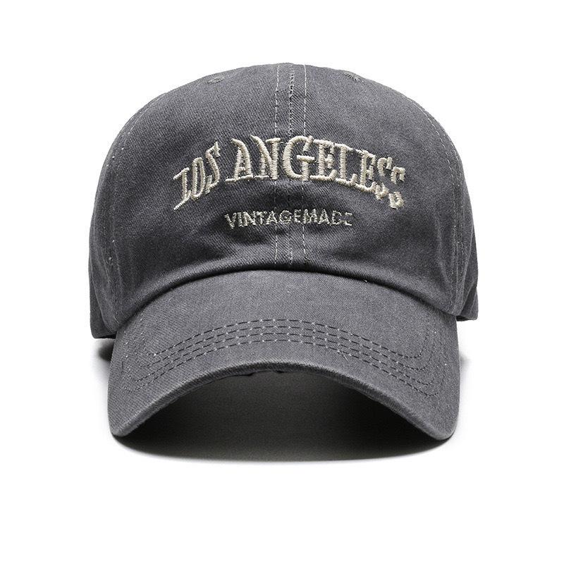 Vintage Washed Wide Brim Baseball Cap - Unisex American Style with Trendy Embroidery