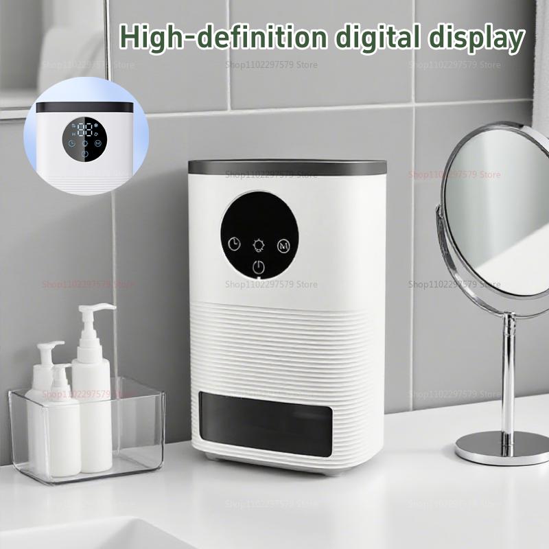 Portable Household Dehumidifier Indoor Small Size Auto Shutoff Digital Display Safe Moisture Absorber For Home Closet Bedroom