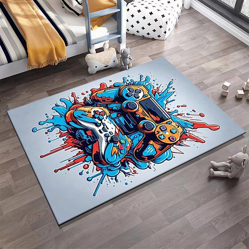 "Colorful Gaming Controller Art Carpet for Living Room Decoration" Suitable for use as an anti-slip for living room bedroom sofas