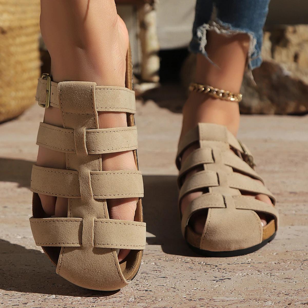 

2024 Новый тренд Женская легкая обувь Тапочки Баотоу Женская уличная обувь на плоской подошве Летние удобные ретро тапочки Слайды Женские 36 бежевый