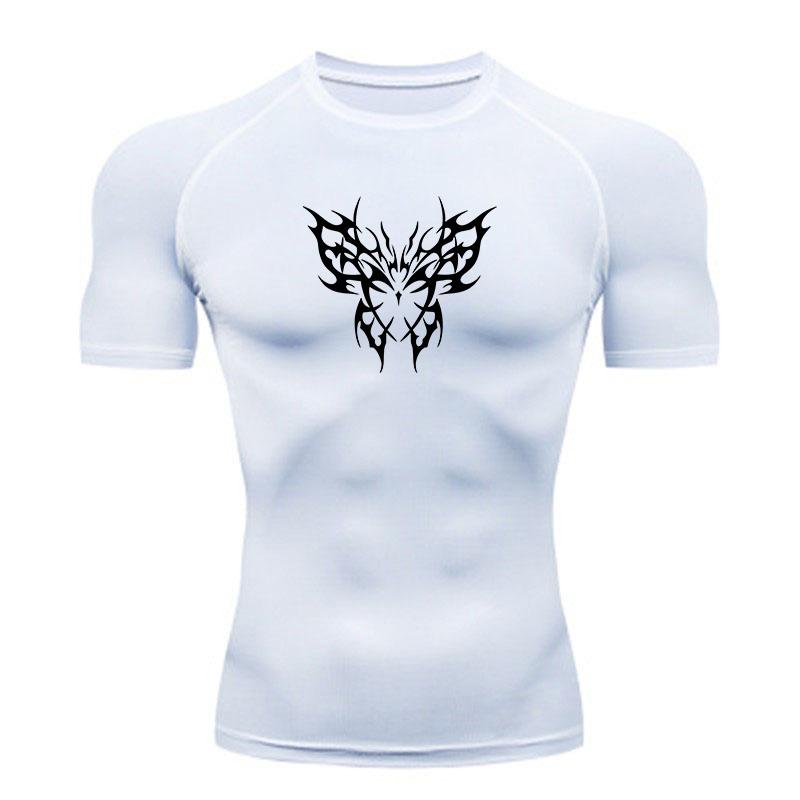 Men's Compression Fitness Sports T-Shirt, Tribal Abstract To