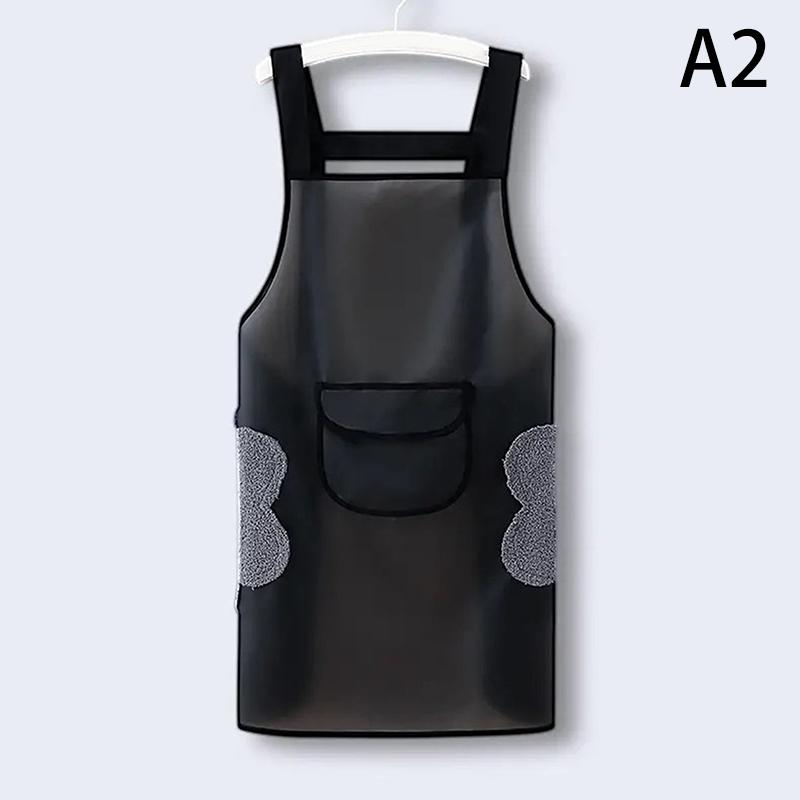 

Водонепроницаемый кухонный фартук бытовой ПВХ маслостойкий рабочий фартук прозрачный черный грязеотталкивающий чистящие фартуки